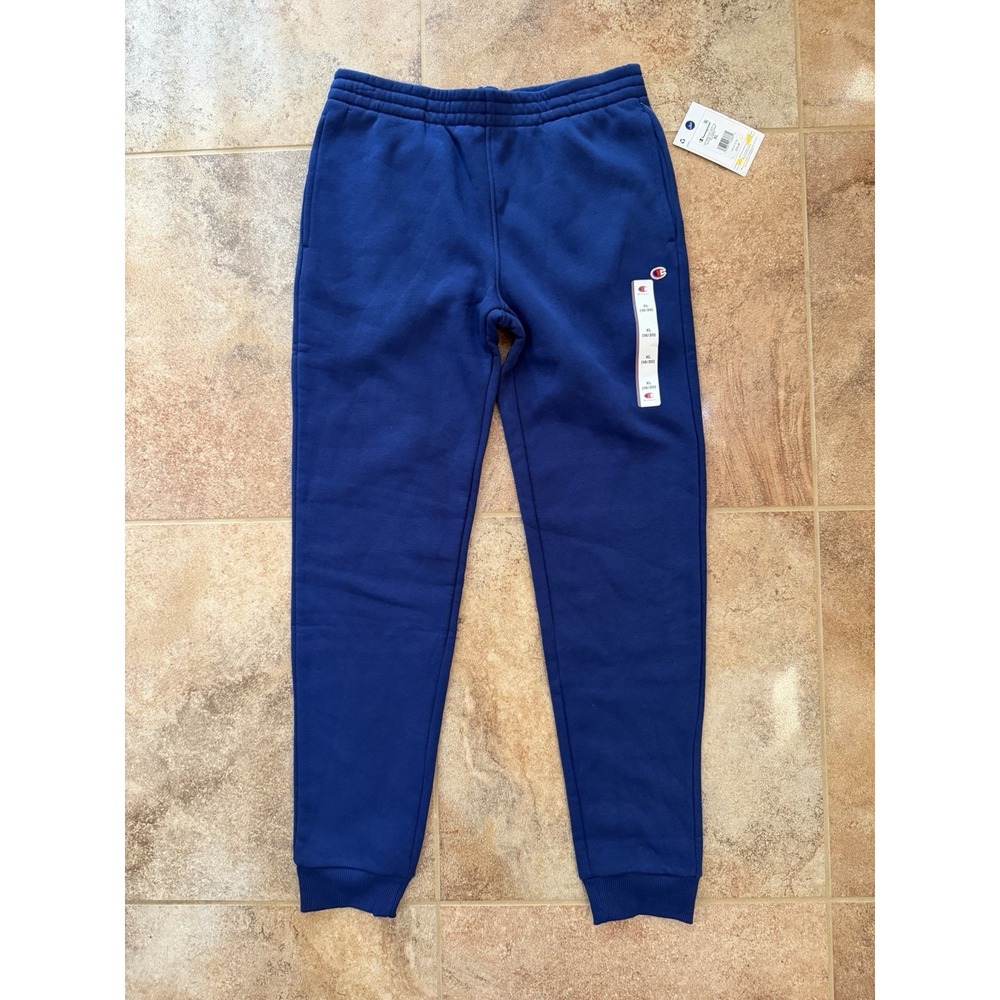 NEW Boy's Champion Signature Blue Fleece Jogger Pants Size XL NWT